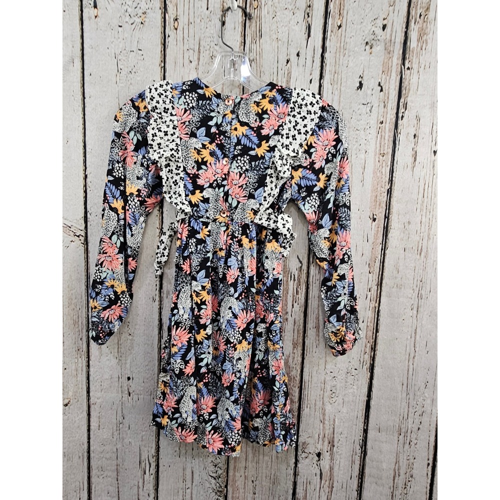 Vince Camuto Floral Tie Waist Dress Girl's Size 10 Peasant Boho Prairie Ruffles‎